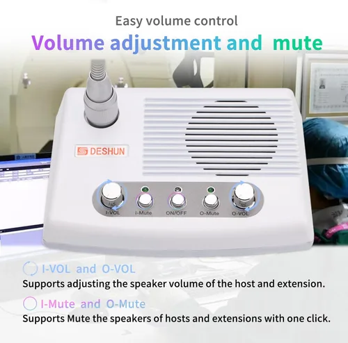 Vista 4 de DESHUN Intercomunicador de ventana DS-989, sistema de altavoces de ventana dúplex completo, altavoz, sistema de intercomunicación para negocios