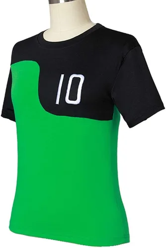 Vista 2 de Camiseta sintética para niños y adultos, diseño de enjambre alienígena, Ryan Kelly, color verde