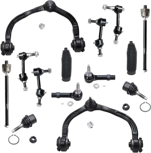 Vista 124 de Detroit Axle - Kit de suspensión frontal de 15 piezas para Jeep Grand Cherokee 99-04 1999 2000 2001 2002 2003 2004, brazos de control superior e
