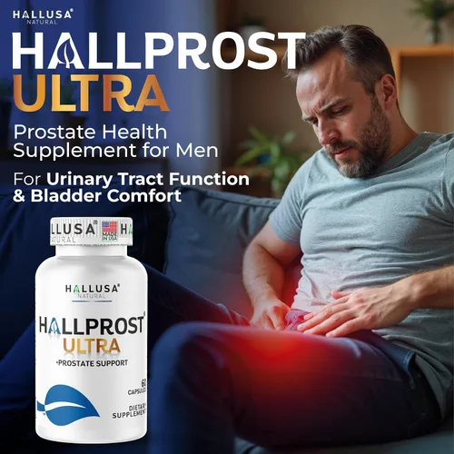 Vista 7 de Hallusa Natural Hallprost Ultra + Free Hallvigor - Salud y vitalidad de próstata para hombres - Saw Palmetto, licopeno y ginseng - Apoya la función