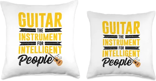 Vista 3 de Awesome Musician Music Lovers Gift Men Women Kids Divertida cuerda de guitarra, instrumento, guitarrista, humor, almohada para decir, 16 x 16