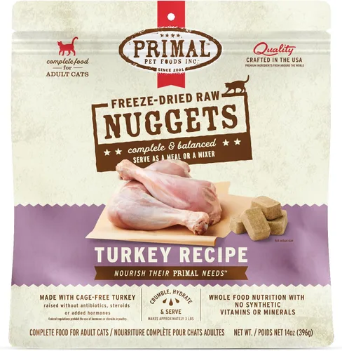 Vista 13 de Primal Nuggets de Alimento Crudo Liofilizado para Gatos de Res y Salmón, Comida Completa y Equilibrada o Topper, Premium, Saludable, Sin Granos