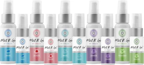 Vista 22 de Mist N' Go by Omaze - Aerosol de Baño de Viaje para Inodoro Eliminador de Olores - Aerosol de Inodoro de Viaje para Ambientador de Aire de Baño