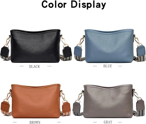 Vista 3 de Liadreem Bolso bandolera para mujer con correa ancha