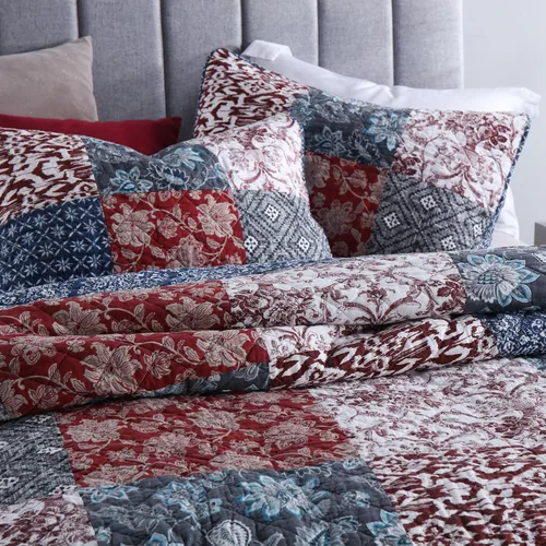 Vista 2 de Secgo Juego de edredón twin para cama - Edredones 100% algodón tamaño twin, colchas negras con 2 fundas de almohada, ropa de cama ligera reversible