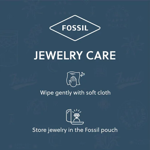 Vista 4 de Fossil Pendientes de acero inoxidable plateado para mujer