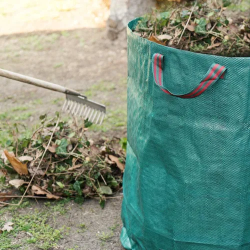 Vista 6 de IME Bolsa de hojas de césped reutilizable para jardinería, 272L, verde, 1 unidad
