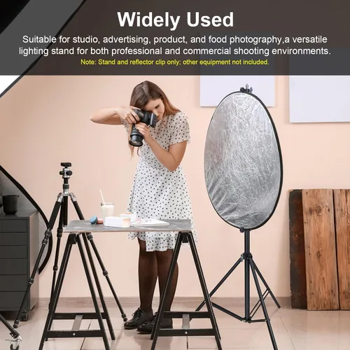 Vista 7 de LINCO Lincostore - Soporte de luz para fotografía de estudio de 90 pulgadas/7.5 pies, soporte para panel reflector con soporte reflector