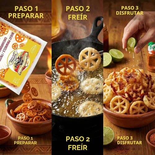 Vista 6 de Duritos (Duros) Pinwheels Snacks de trigo 1 libra - Pasta de trigo en forma de rueda mexicana - Chicharrones de harina - por Turinos