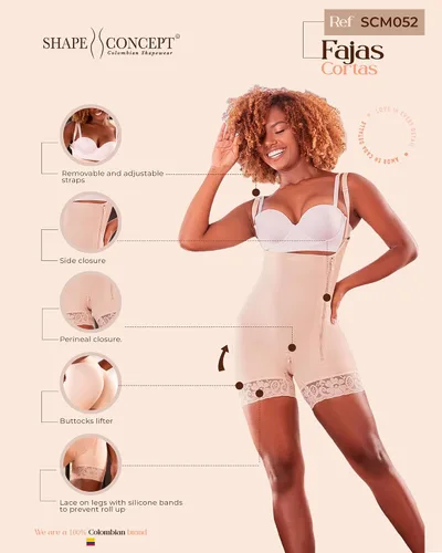 Vista 5 de SHAPE CONCEPT 352 Fajas Colombianas Stage 2 Postpartum Shapewear with Zipper High Compression Garment Tummy Tuck