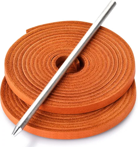 Vista 7 de Kit de encaje para guantes de sóftbol y béisbol, reparación de cordones de cuero para guantes de béisbol, relación de lujo, 2 cordones de cuero