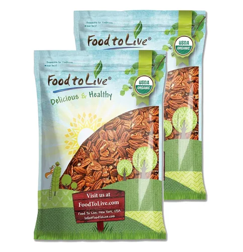 Vista 10 de Nueces pacanas orgánica certificadas Food to Live (sin procesar, sin cáscara)