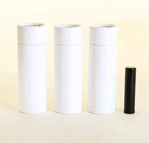 Vista 2 de Bálsamo corporal de cartón Kraft blanco de 3.4 fl oz (25)