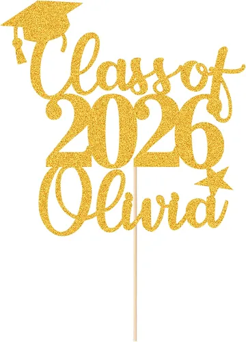 Vista 11 de Decoración para tarta de graduación 2025 personalizada para la clase de 2025 Felicidades 2025, regalo para graduación de graduación, decoración