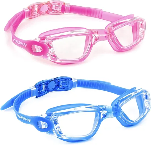 Vista 11 de Gafas de natación: paquete de 2 gafas de natación antivaho, sin fugas, protección UV, para adultos, hombres, mujeres, jóvenes