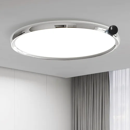 Vista 12 de Lámpara de techo LED moderna, anillo negro empotrado, lámpara de techo con control remoto, lámpara de techo acrílica para dormitorio, pasillo, isla