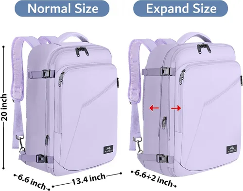 Vista 92 de MATEIN - Mochila de viaje extragrande de 10.56 galones, mochila de viaje ampliable apta para aerolíneas, para viajeros de fin de semana, hombres
