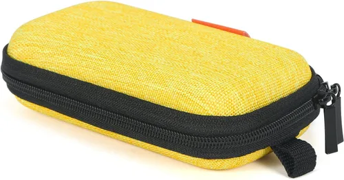 Vista 10 de Funda Rectangular Pequeña Rígida de EVA - Funda Portátil de Protección para Auriculares con Cremallera para Auriculares, Audífonos, Unidad Flash