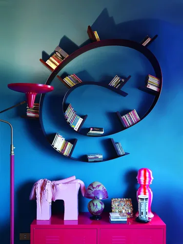 Vista 2 de Kartell Estantería Bookworm de Ron Arad, paquete de 1, color negro opalino