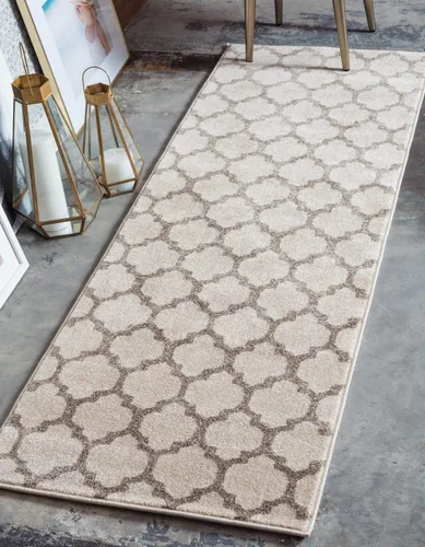 Vista 45 de Unique Loom Trellis Collection - Alfombra de área de Filadelfia, rectangular de 2 pies 2 pulgadas x 3 pies, color morado y marfil