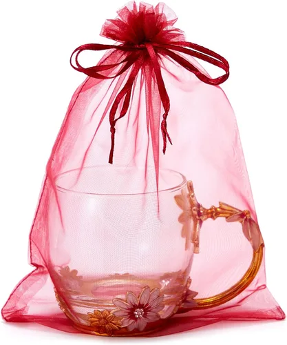 Vista 7 de 50 bolsas de organza de 6 x 9 pulgadas, bolsa de regalo de fiesta de boda con cordón