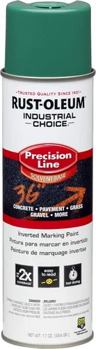 Vista 13 de Rust-Oleum 203035-12PK Pintura en aerosol invertida industrial a base de agua, 17 onzas, naranja alerta APWA, paquete de 12 unidades APWA Alerta