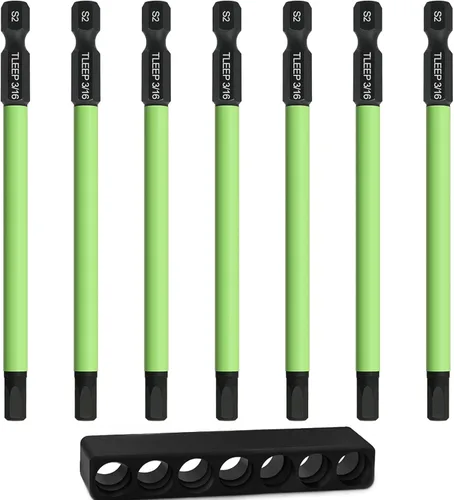 Vista 12 de 10 brocas de llave Allen de cabeza hexagonal de 3.937 in de largo, 1/4 de pulgada, 5/16 a 5/64 pulgadas, SAE, puntas magnéticas para destornillador