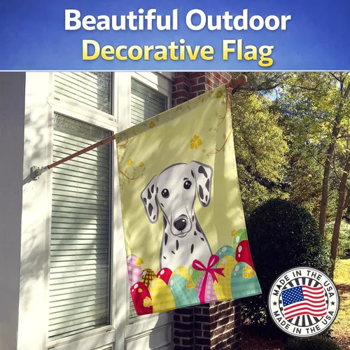 Vista 388 de Caroline's Treasures BB1923GF Bandera decorativa para jardín con diseño de Border Collie, para caza de huevos de Pascua, para jardín, jardín, patio