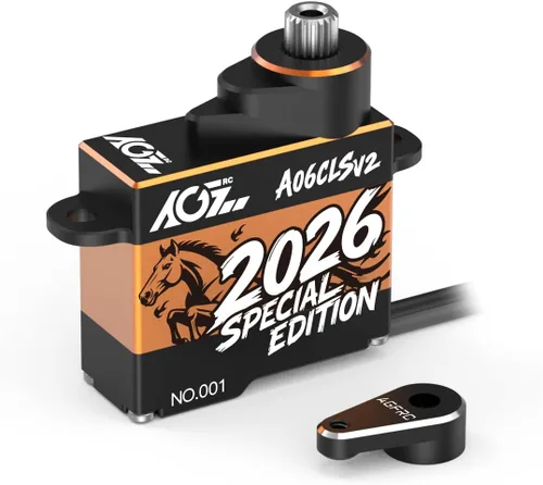 Vista 12 de AGFRC 6.6 lbs HV RC Micro Servo para coches Mini-Z (A06CLS V2 Negro) 6g Ultra-Light, 0.052s High Speed, Programmable, Digital Coreless Motor, Full