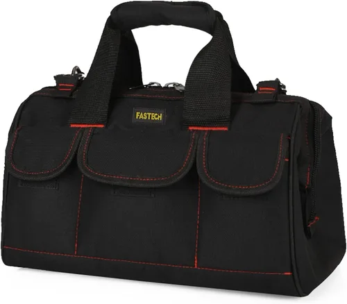 Vista 2 de FASTECH Organizador de herramientas de 22 pulgadas con correa de hombro ajustable, bolsa impermeable resistente para hombres/mujeres, boca ancha