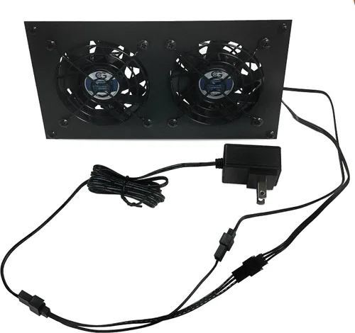 Vista 3 de CabCool 802 Lite - Kit de refrigeración de ventilador dual de 3.150 in para gabinetes y cine en casa