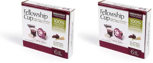 Vista 7 de Broadman Church Supplies - Set de tazas de comunión Fellowship Cup, precargadas con jugo y hostia, 6