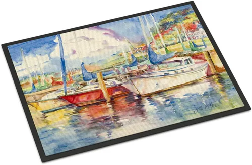 Vista 57 de Caroline's Treasures JMK1017JMAT - Tapete de caza de rana garza azul, 24 x 36 pulgadas, tapete para puerta delantera, interior y exterior