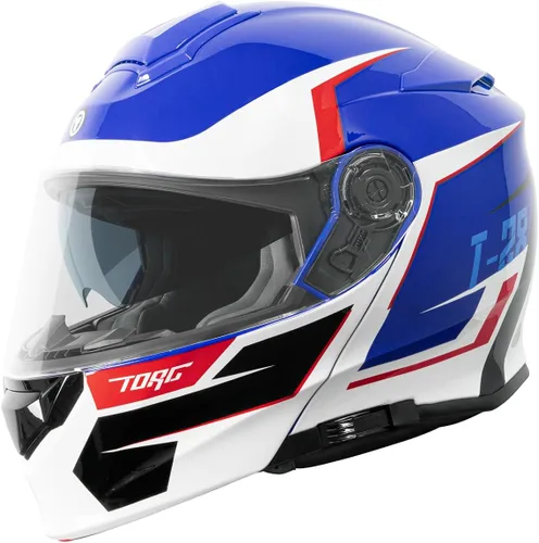 Vista 9 de TORC T28 - Casco integral para motocicleta con diseño gráfico de estrella, aprobado por DOT y ECE 22.05 (Estrella Oscura-X-Pequeño)