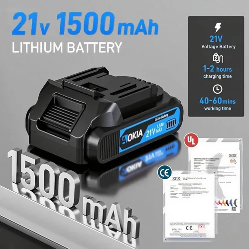 Vista 4 de AOKIA - Mini motosierra eléctrica inalámbrica, pequeña de 20V, de mano, con batería y cargador, sierra operada por batería para uso doméstico