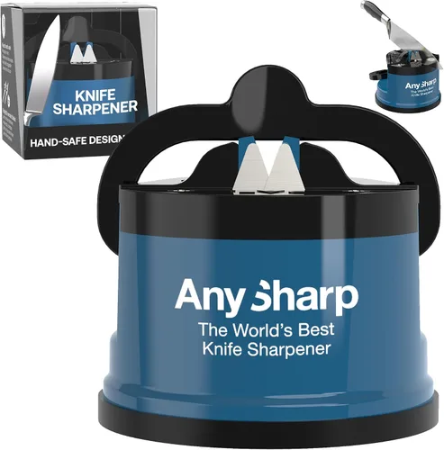 Vista 17 de AnySharp – EDICIONES – Afilador de cuchillos manos libres - Herramienta de afilado fácil de usar con base de succión PowerGrip y ángulo