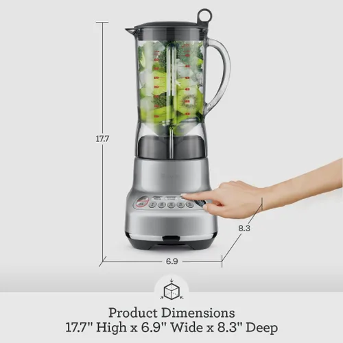 Vista 6 de Breville BBL620BTR Licuadora Fresh and Furious, Black Truffle Blend smoothies and crush ice with a high-torque motor, multiple speed settings and