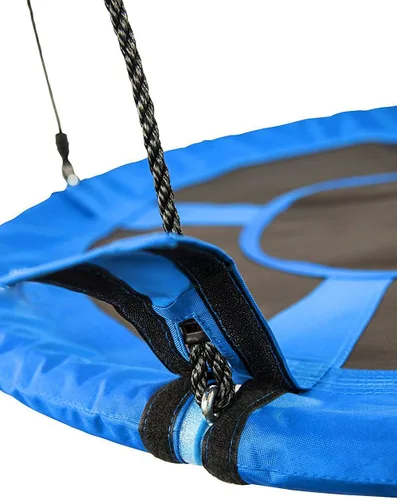 Vista 6 de Juego de asiento de columpio de árbol colgante de cuerda gigante con diseño de nido de disco, resistente, fácil de instalar, para niños y adultos