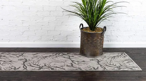 Vista 3 de Unique Loom - Alfombra de centro Gris claro/ gris