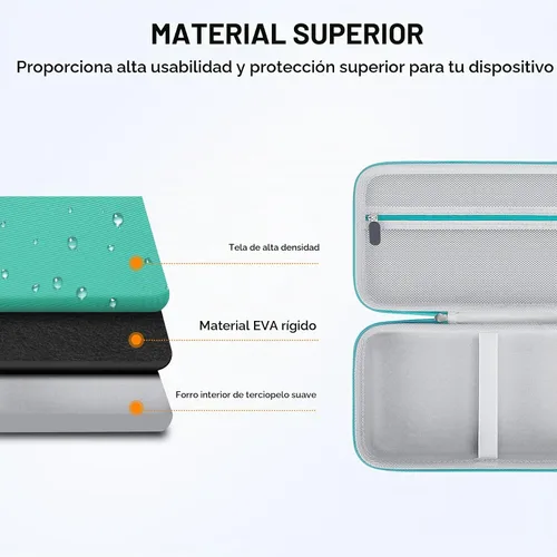 Vista 5 de Elonbo Estuche rígido de transporte para teclado inalámbrico mecánico Logitech POP, portátil, Bluetooth, teclado externo, bolsa de viaje, bolsillo