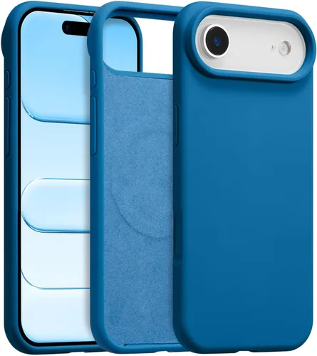 Vista 592 de Funda magnética de silicona para iPhone 13 Pro, color blanco antiguo [Compatible con Magsafe] [Forro de microfibra suave antiarañazos], funda