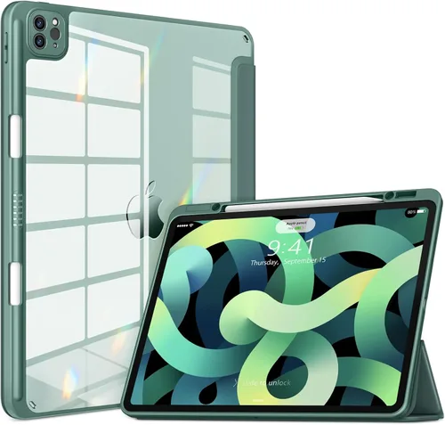Vista 11 de VIKESI Funda para iPad Pro 12.9 6ª/5ª/4ª/3ª/3ª generación 2022/2021/2020/2018, marco de TPU a prueba de golpes, soporte para lápiz integrado