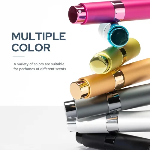 Vista 4 de Fusupak Atomizador de Perfume para Viaje Botella Recargable: Vaporizador de Colonia Portátil para Hombres - Mini Vaporizador Vacío para Recarga