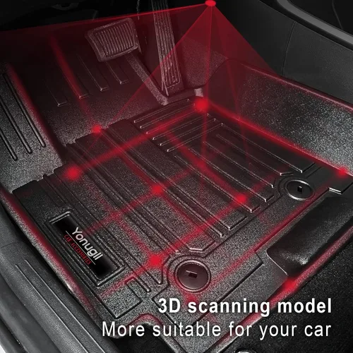 Vista 6 de Alfombrillas personalizadas para Hyundai Tucson 2022, 2023, 2024, 2025, 2026, juego completo de alfombrillas de protección de goma TPE para todo