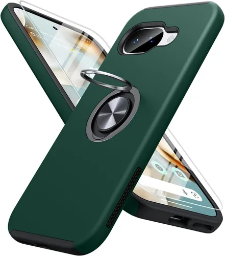 Vista 26 de JAME Funda delgada para Google Pixel 7 Pro, soporte de anillo a prueba de Azul