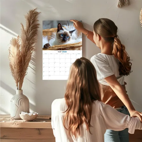 Vista 550 de Calendario de grises africanos 2025 2026 – Planificador mensual de pared de aves africanas – 12 x 18 pulgadas (abierto), calendario de pared