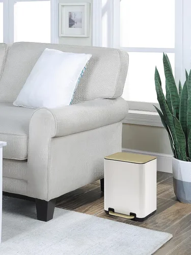 Vista 3 de SunnyPoint Cubo de basura pequeño de 6 litros (1.58 galones) con cubos interiores de plástico; baño rectangular, oficina, cocina y dormitorio, paso