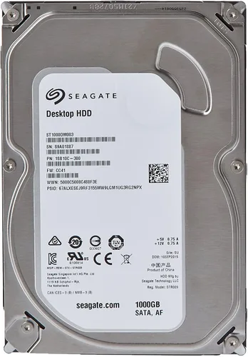 Vista 2 de Seagate Disco duro HDD de escritorio de 1 TB - Interno (ST1000DM003)