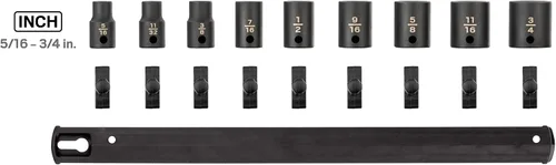 Vista 2 de TEKTON Juego de llaves de impacto de 3/8 pulgadas, 9 piezas SID91100