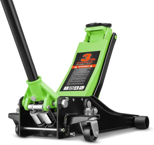 Vista 24 de Auto Dynasty Gato de piso de perfil bajo de 3 toneladas, gato hidráulico de acero resistente para automóvil con bomba de elevación rápida de Negro